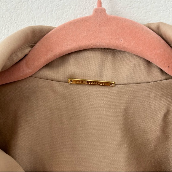 Elie Tahari Light Tan Double Breasted Trench Coat - Picture 10 of 10